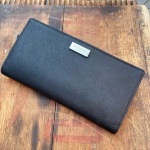 💵📉 Kate Spade Saffiano Leather Bi Fold Wallet Black